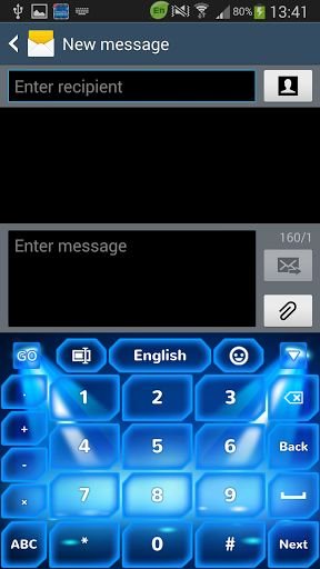 GO Keyboard Neon Blue截图5