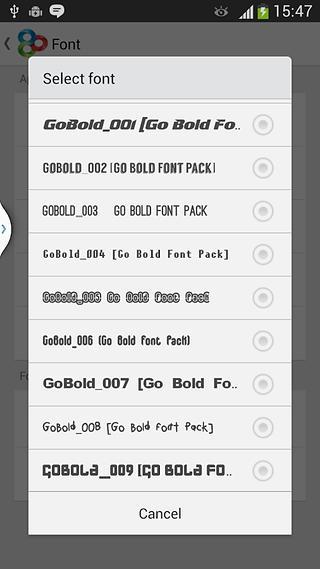 Go Launcher Bold Font Pack截图2