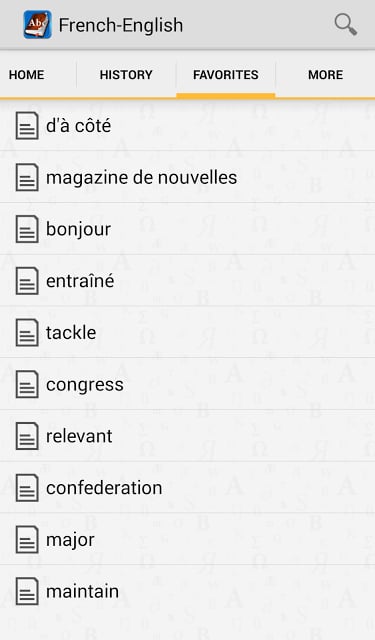 French&lt;&gt;English Dictionary截图1