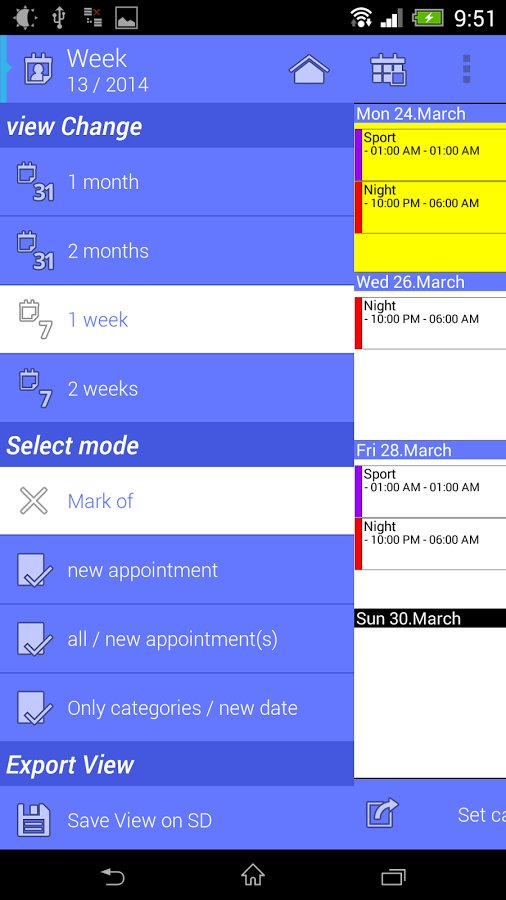 Work Calendar Lite截图2