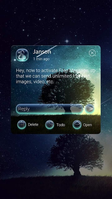 (FREE) GO SMS PRO STARRY THEME截图3