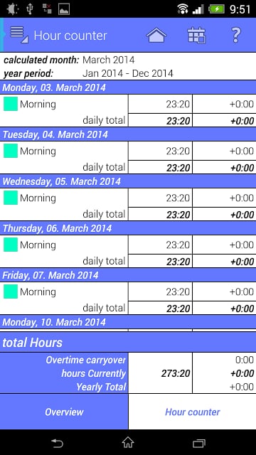 Work Calendar Lite截图10