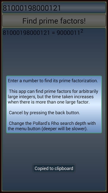 Prime Factor Finder截图1