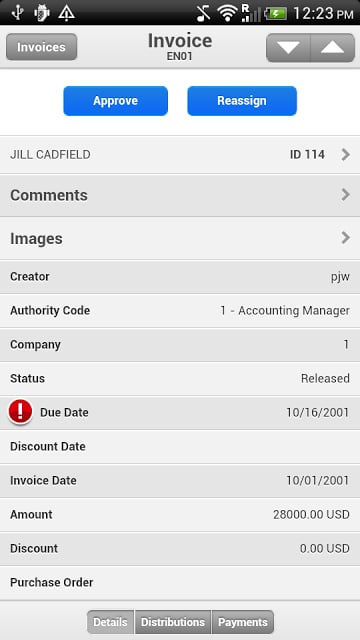 Infor Lawson Mobile Financials截图1