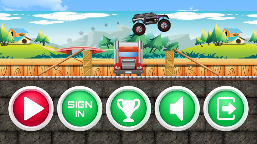 Monster Truck Stunt Race Game截图1