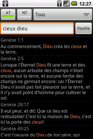 La Sainte Bible, Louis Segond截图1