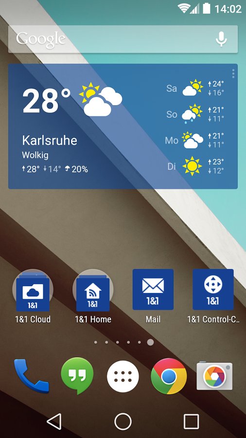 1&1 Wetter Widget (2x4)截图1