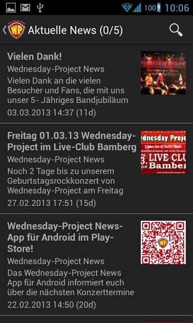 Wednesday-Project News截图3