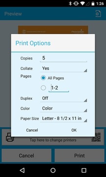 PrinterOn Android App - Phone截图