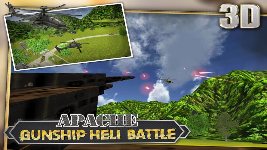 Apache Gunship Heli Battle 3D截图2