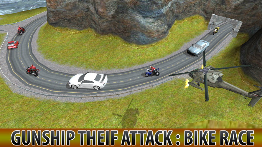 Gunship Theif Attack:Bike Race截图2