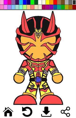 Little Kamen Coloring截图3