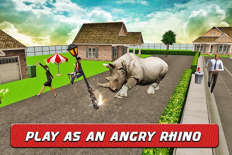 Angry Rhino Revenge Simulator截图1