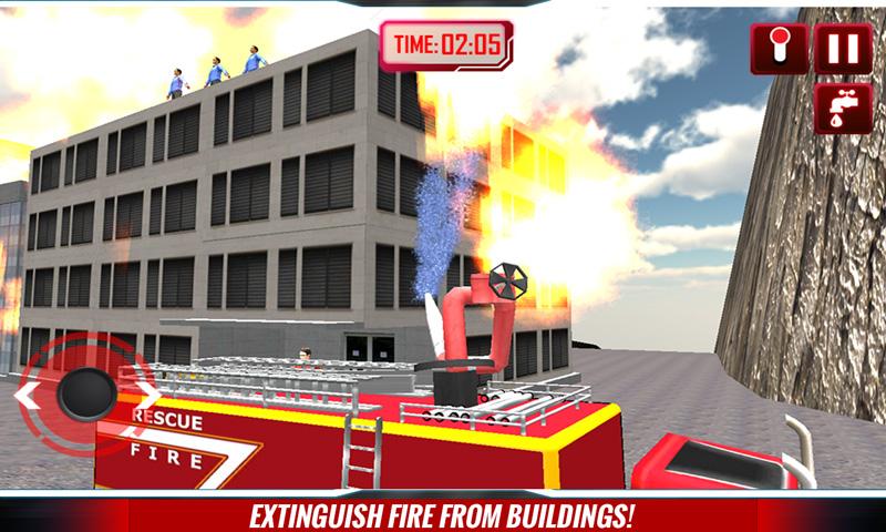 Hill Climb Fire Truck Rescue截图2