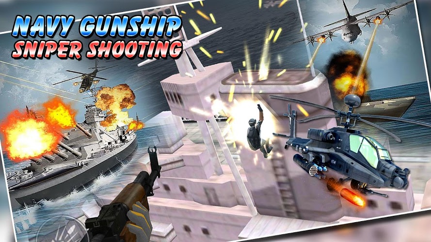 Navy Gunship Sniper Shooter截图3