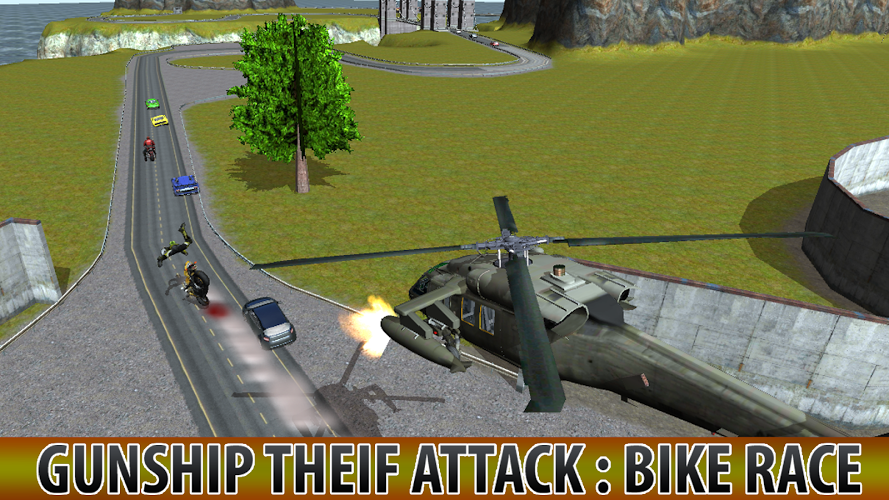 Gunship Theif Attack:Bike Race截图4