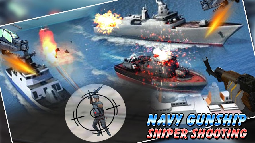 Navy Gunship Sniper Shooter截图1