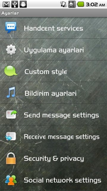 Handcent SMS Turkish Language截图4