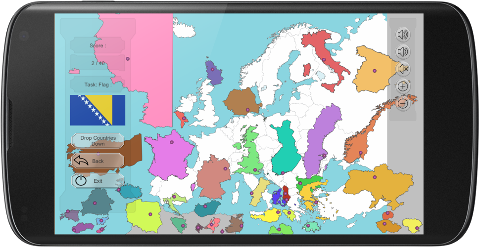 Europe Map Puzzle Free截图1