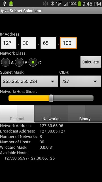 ipv4 Subnet Calculator截图8
