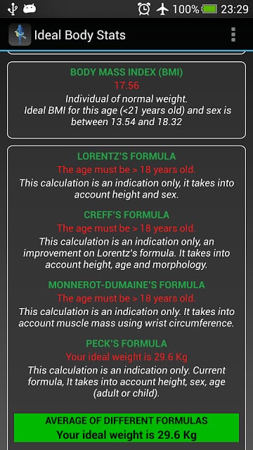 Ideal Weight Stats - BMI / BFI截图10