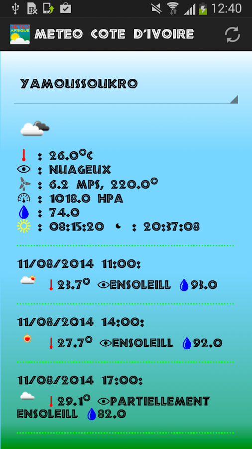 Meteo Cote D'Ivore截图1