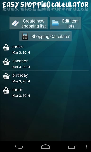 Easy Shopping Calculator截图2