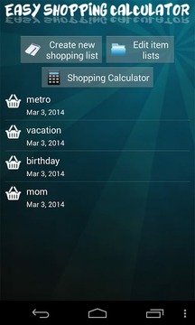 Easy Shopping Calculator截图