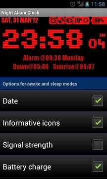Night Alarm Clock截图