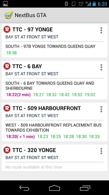 Toronto - Next Bus GTA截图2