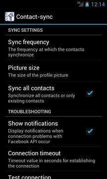 Contact Sync for Facebook截图