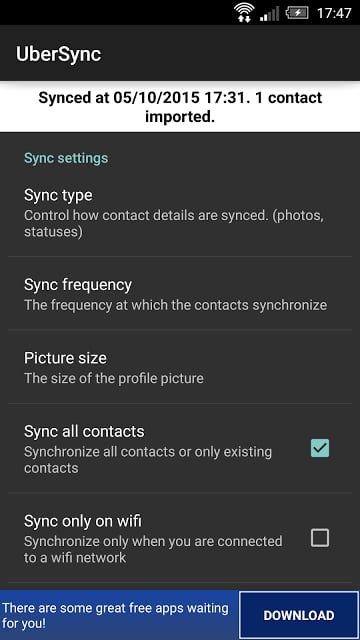 Contact Sync for Facebook截图4
