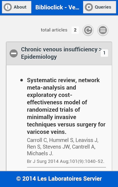 Biblioclick in Venous disease截图5