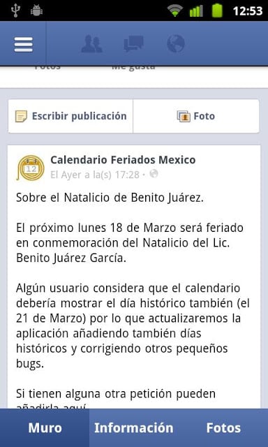 Calendario Feriados Mexico截图1