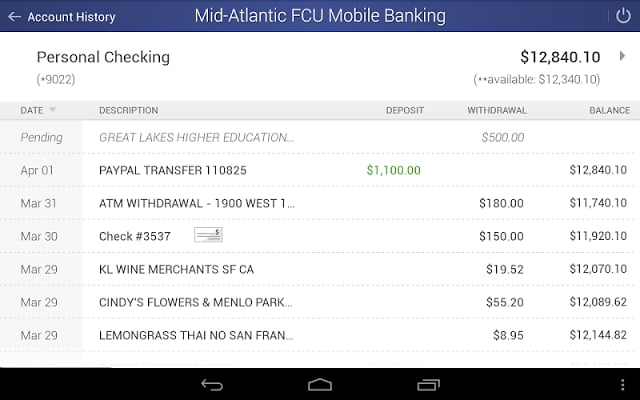 MAFCU Mobile Banking App截图3