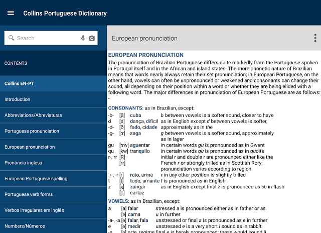 Collins Portuguese Dictionary截图3