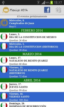 Calendario Feriados Mexico截图