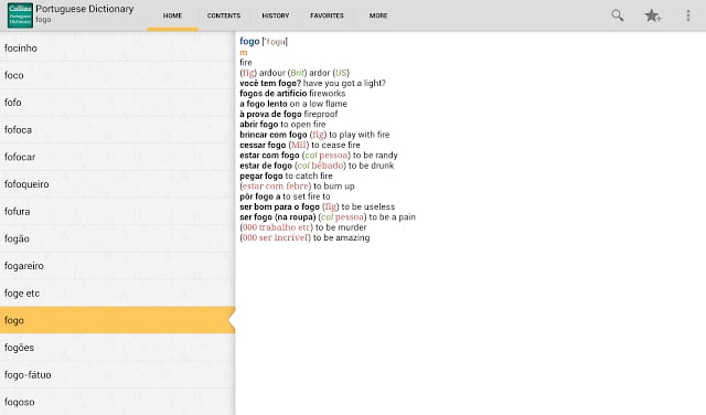 Collins Portuguese Dictionary截图8