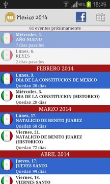 Calendario Feriados Mexico截图