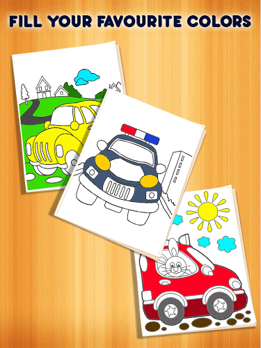 Car Kids Coloring Book截图2