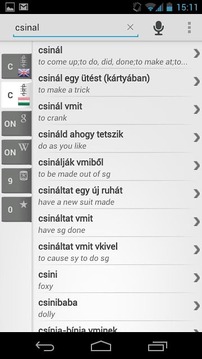 Dictionary Hungarian English截图