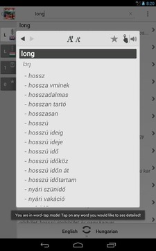 Dictionary Hungarian English截图