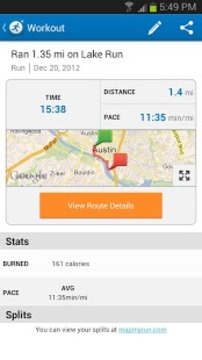 MapMyRun GPS运行截图