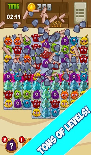 Funny Monsters- Fun Match 3截图4