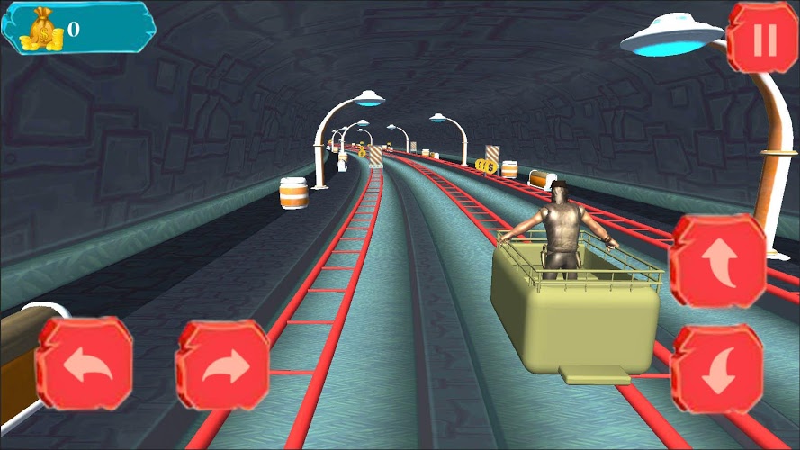 Gold Miner Speed Rail Rush 3D截图3