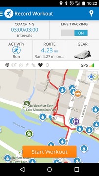 MapMyRun GPS运行截图