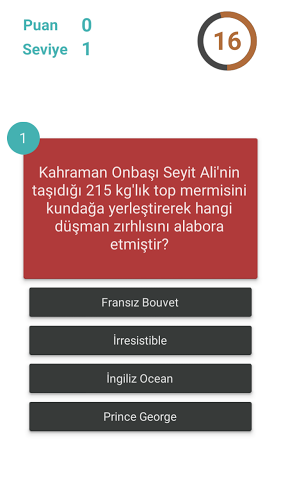 Çanakkale Savaşı Bilgi Yarışm.截图2