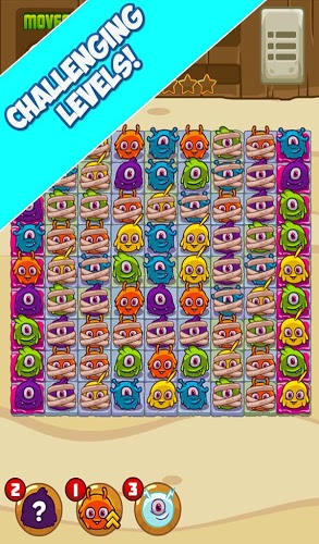 Funny Monsters- Fun Match 3截图2