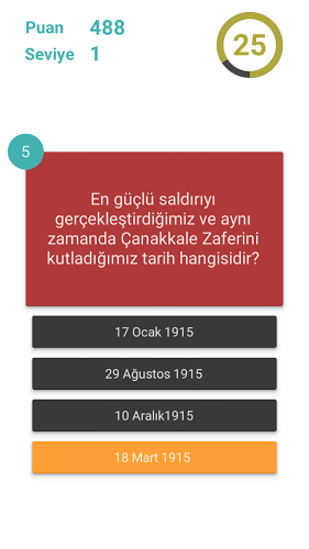 Çanakkale Savaşı Bilgi Yarışm.截图4