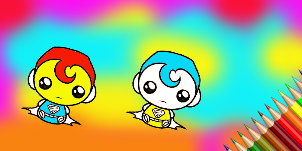 Coloring Book heros kawaii截图1